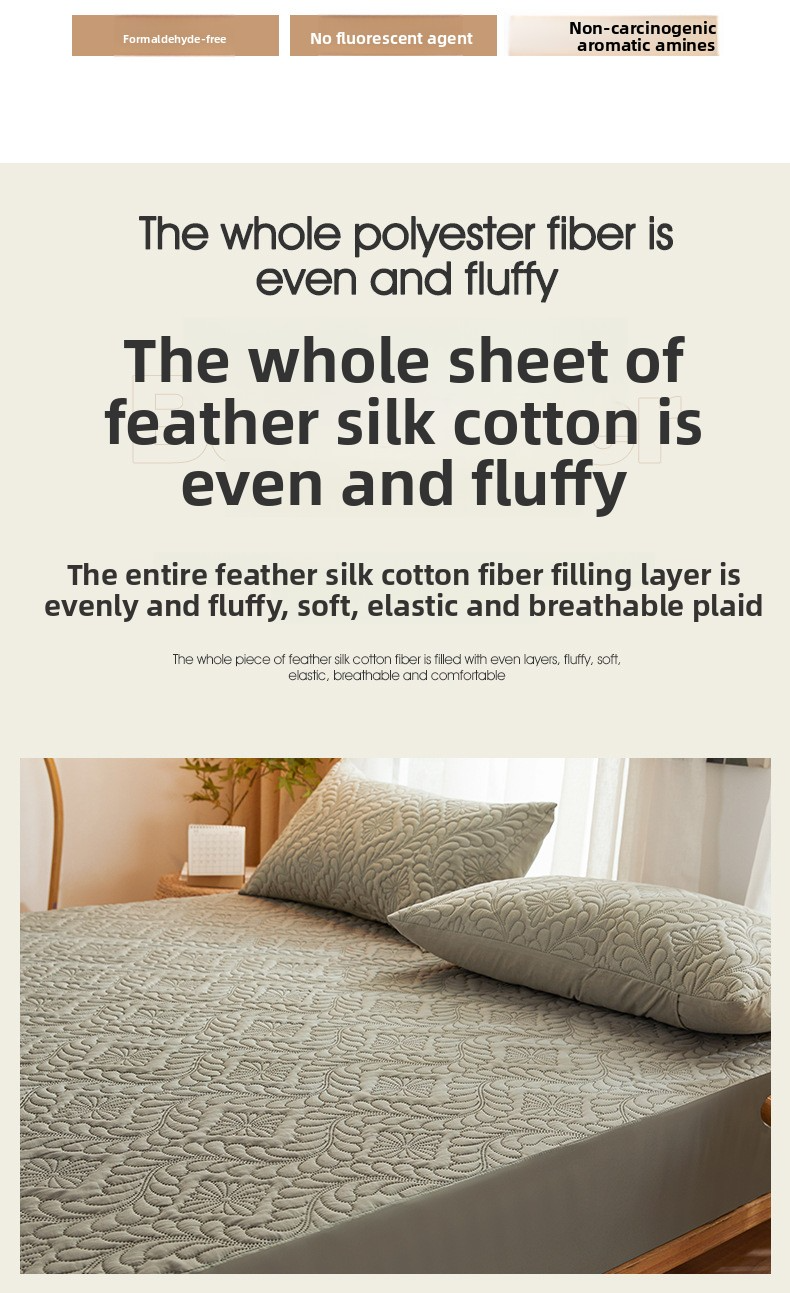 Protège-matelas imperméable matelassé - Drap-housse entièrement recouvert avec envers antidérapant (hypoallergénique et anti-acariens, respirant)_voghion.com