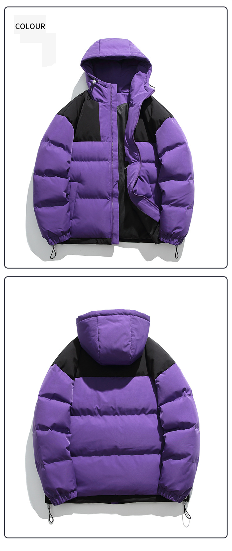 Men's Clothing Padded Hooded Jacket - Warm Fleece Lined Coat With Zip Front, Lightweight & Stylish For Daily Wear (Available In 6 Colors & Sizes)_voghion.com