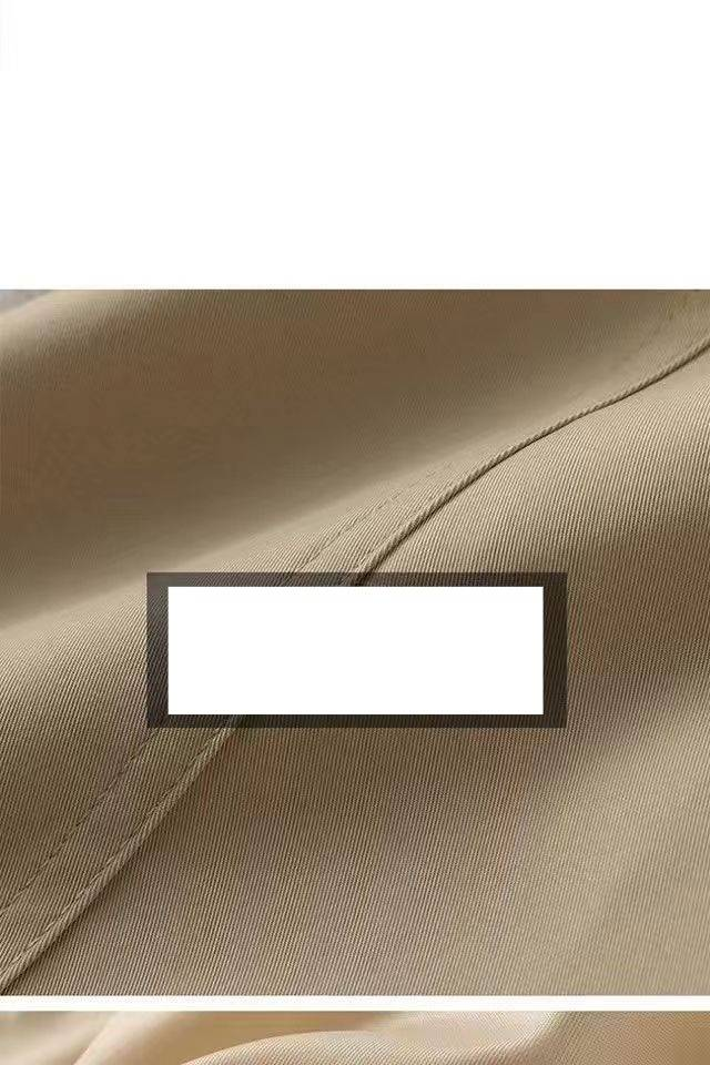 Elegant Mid-Length Trench Coat For Women – Slim Fit, Single-Breasted, Lightweight Cotton, 3D Pattern, Classic Notch Lapel_voghion.com