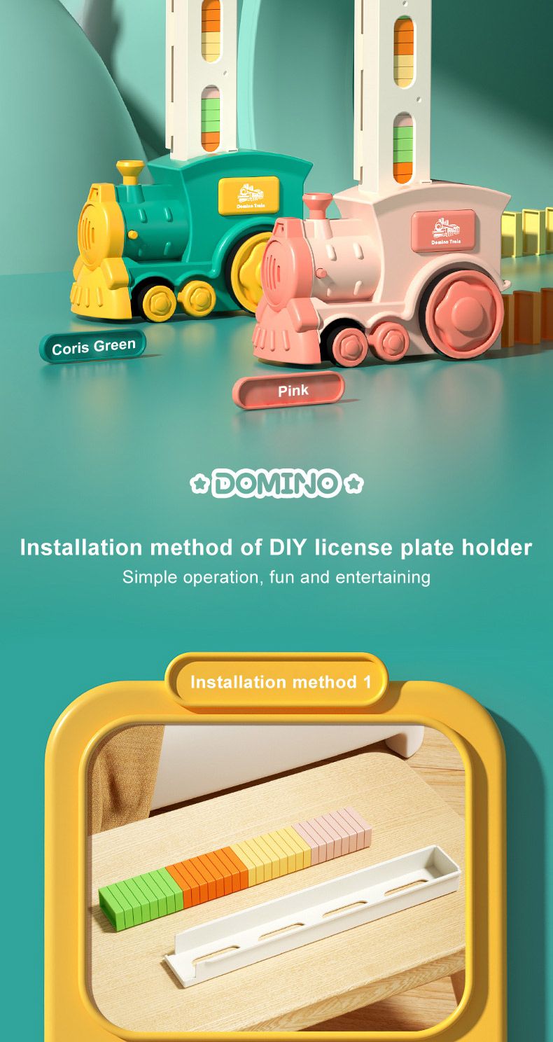 Domino Tokens Mexicain Kids Toys Electric Little Train Domino Building Block Toy Kids STEM Building Montessori Toys_voghion.com