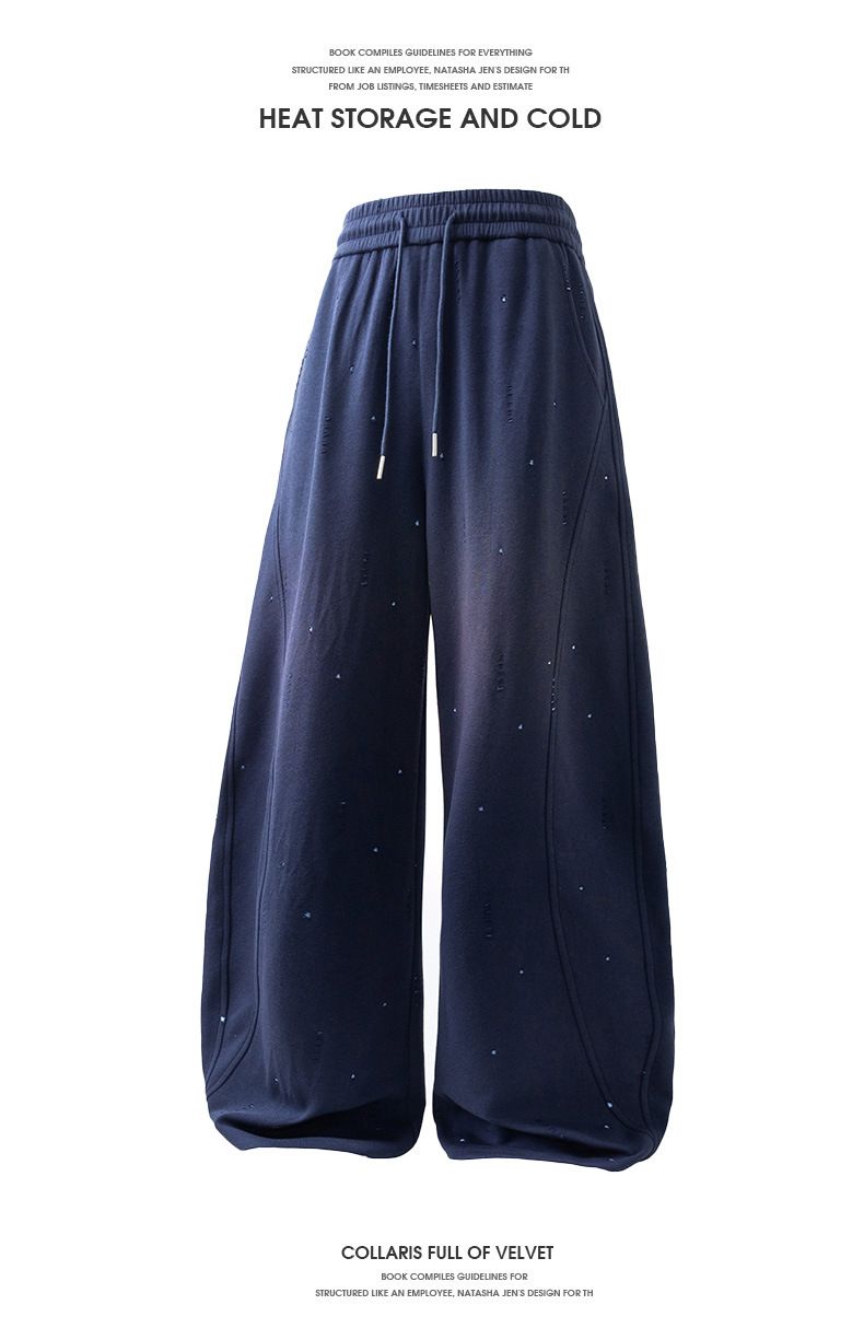 Pantalon de jogging décontracté pour homme, coupe ample, avec cordon de serrage à la taille._voghion.com