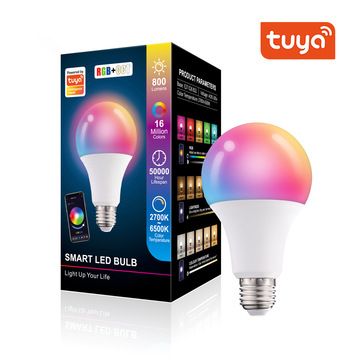 Bluetooth Smart LED izzó vezérlő lámpa Led RGB fény szabályozható 10W RGB CCT LED lámpa izzó_voghion.com