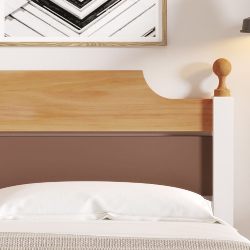 Doppelbett 140x200cm, Kiefernholz, Kopf- Und Fußteil, Colour-Blocking, Bianco_voghion.com
