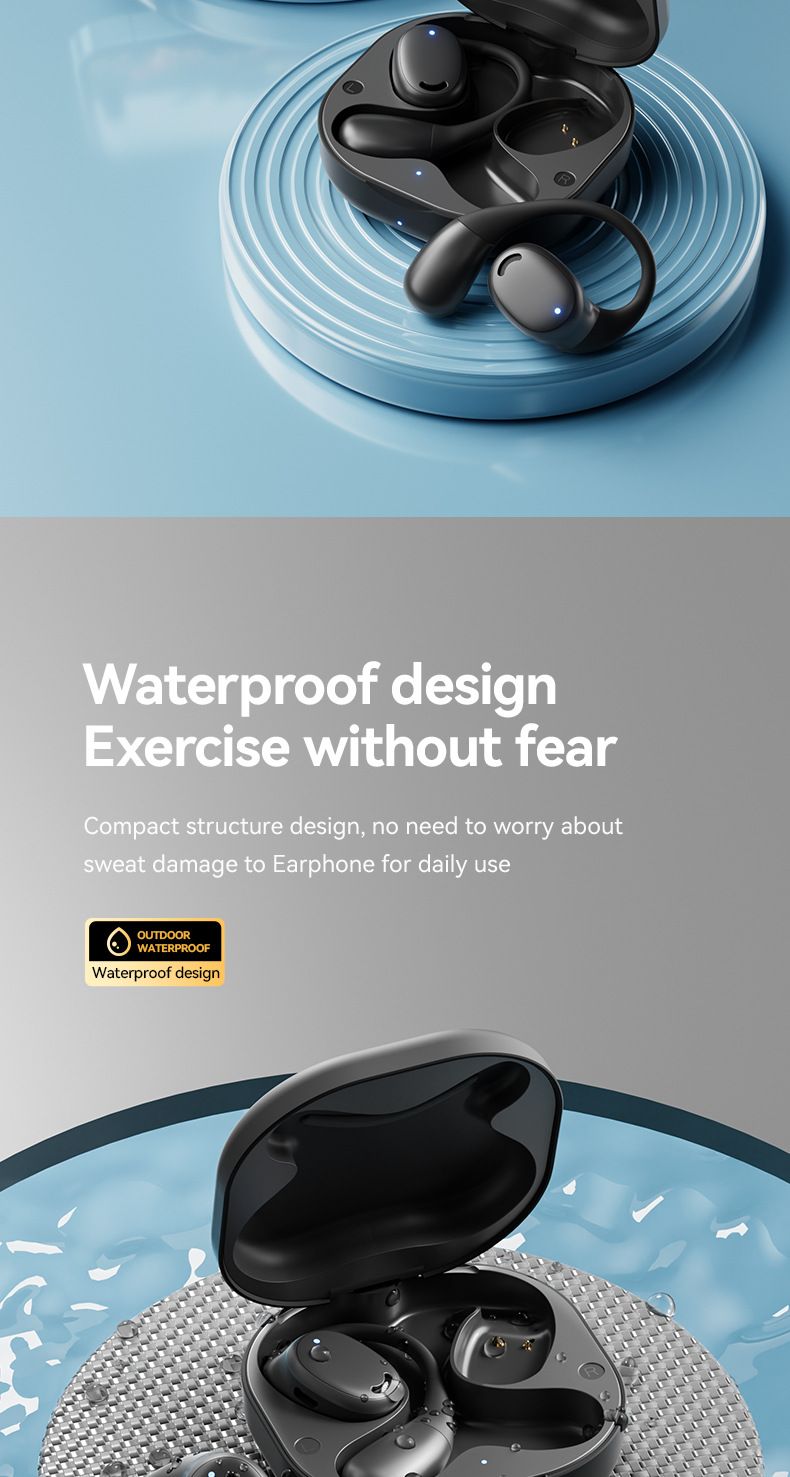 【High Quality】 Premium New Ear-Hook Noise Cancelling Running Sports OWS Open-Back Wireless Bluetooth Earphones_voghion.com
