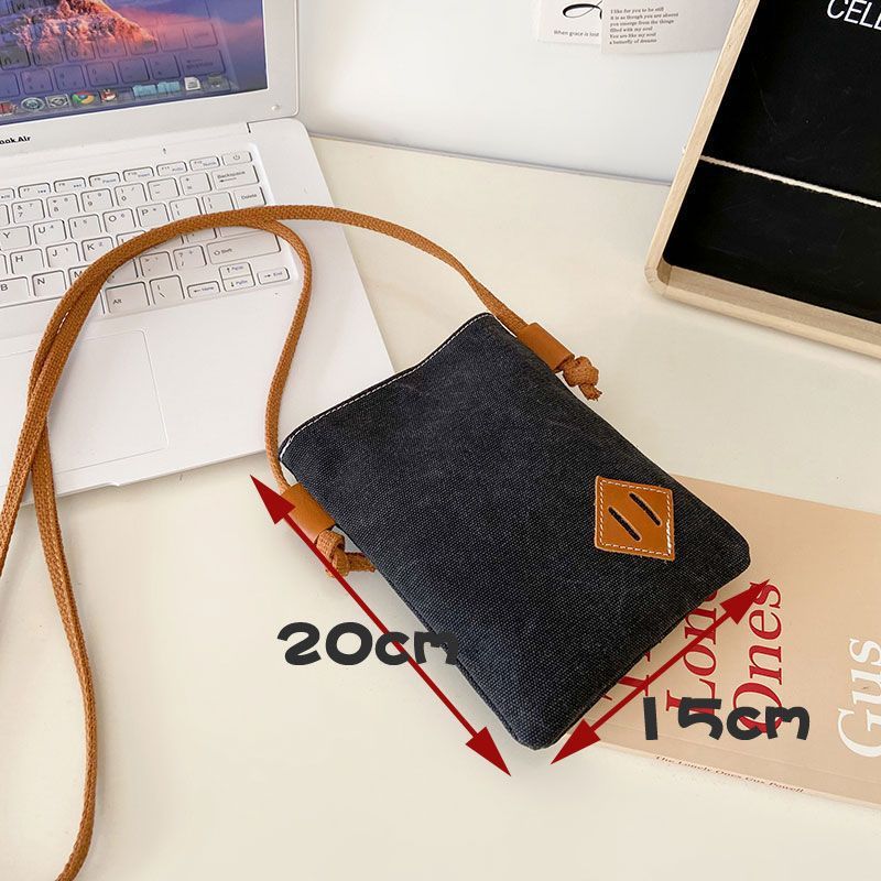 Borsa a tracolla unisex, leggera e casual, con tracolla singola, in tela di alta qualità e vera pelle, con schermo grande._voghion.com