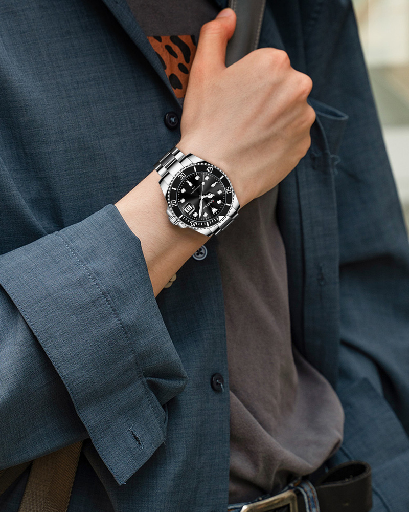 Il fantasma dell'acqua verde guarda il quarzo degli uomini guarda la fascia d'acciaio guarda il piccolo lotto un ordine minimo di 100 unità_voghion.com