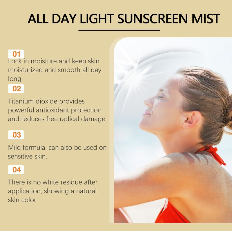 Moisturizing protective spray, refreshing hydrating protective milk in summer, skin care, moisturizing and repairing spray_voghion.com