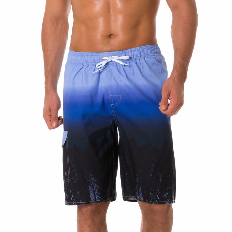 Summer Plus Beach Schnelltrocknende Fünfviertelhose, Lockere, große Shorts mit Farbverlauf, Herrenhose_voghion.com