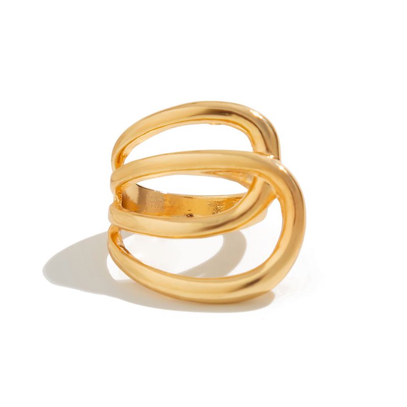 Ins Metall Linie Hohl Joint Ring Einfache Design Geometrische Unregelmäßigen Kreisförmigen Ring_voghion.com