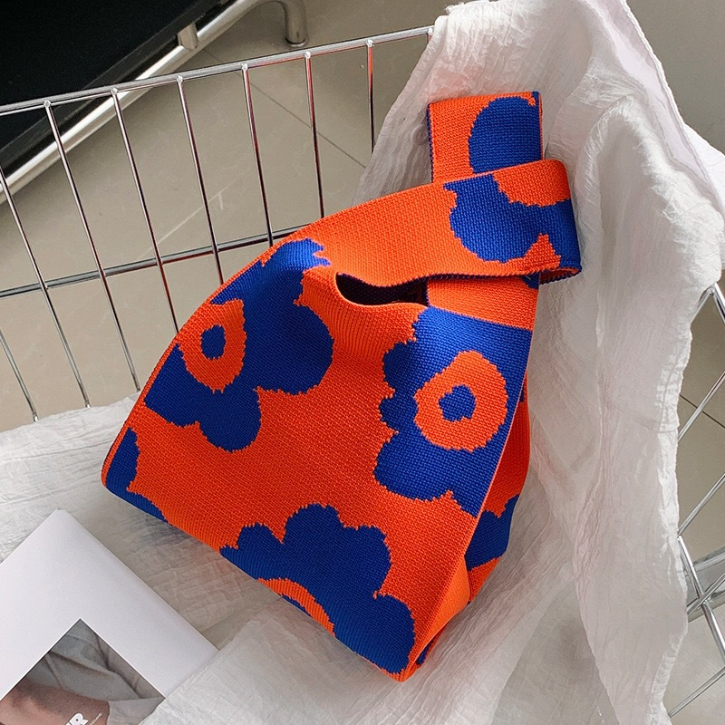 ins Panda Borsa a mano Borsa da donna Borsa in maglia Borsa a secchiello in lana con regalo a mano Borsa tote Borsa per il pranzo in scatola_voghion.com