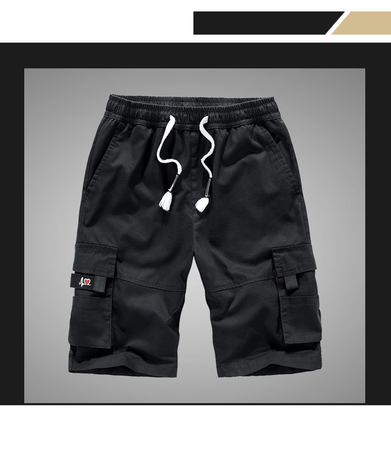 Vêtements pour hommes short cargo d'été pour hommes ample grande taille pantalon quart en coton pour hommes pantalons décontractés multi-poches_voghion.com
