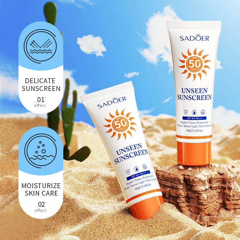 Apsauginis kremas nuo saulės SPF50+, apsaugantis nuo UV spindulių, drėkinamasis losjonas nuo saulės, gruntas_voghion.com