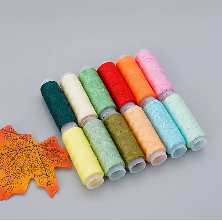 Boîte de 39 couleurs de fil à coudre fait main petite bobine de fil polyester 402 100 m petite bobine de fil_voghion.com
