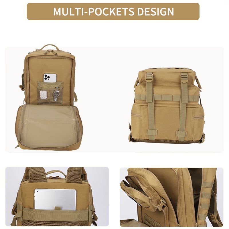 Large-capacity Tactical Backpack, Three-day Travel Backpack, Waterproof Outdoor Sports Backpack, Suitable For Hiking, Trekking, Exploration And Escape_voghion.com