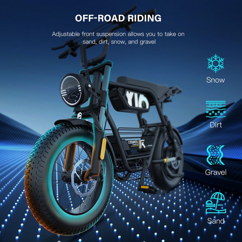 COSWHEEL Y16 16" City Electric Bike 500W Motor 48V 15Ah Battery_voghion.com