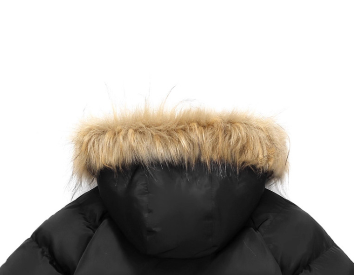 ids Winter Coat With Fur Hood, Longline Unisex Puffer Jacket For Boys And Girls, Chinese Map Pattern, Heavyweight Outerwear_voghion.com