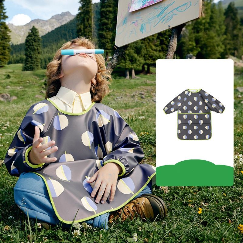 Kids Waterproof Art Smock – Long Sleeve Painting Apron For Boys & Girls (A-Class, PU Coated, 4 Sizes & Trendy Colors)_voghion.com