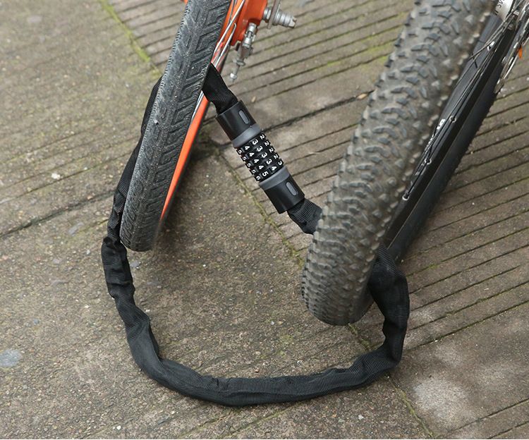 Fiets 5-cijferig anti-diefstal uitgebreid en vetgedrukt elektrisch wachtwoord kettingslot, fietsuitrusting_voghion.com