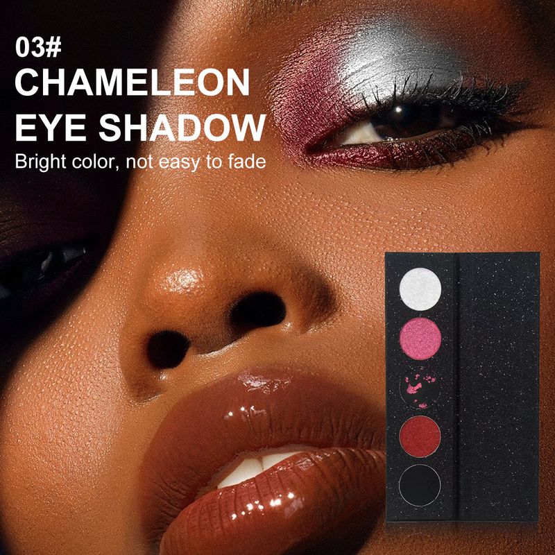 Exclusive 5 color eyeshadow palette, popular color series, dark gothic, long lasting, non smearing pearlescent matte sequin eyeshadow_voghion.com