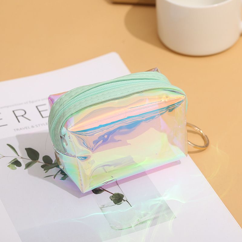 Korea neue ins mädchen herz transparent laser geldbörse student mini münze schlüsselbund tasche spot großhandel_voghion.com