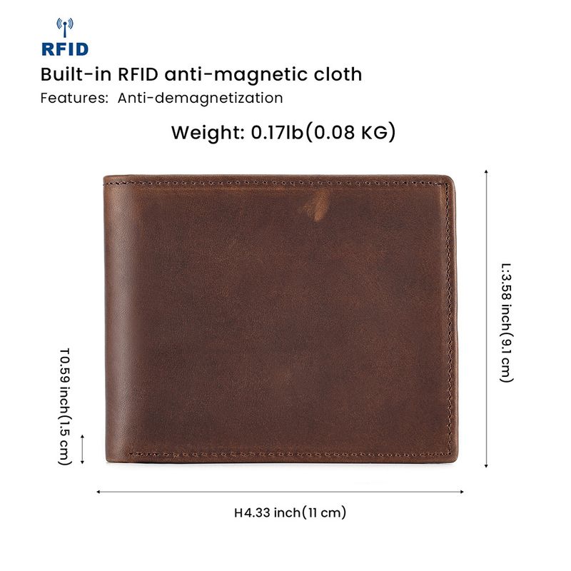 Genuine Leather Short Multi-Card Slot Business Simple Men's Wallet_voghion.com