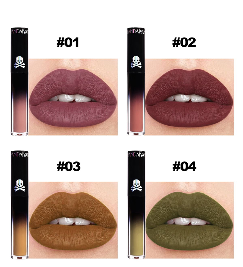 Halloween 24ss COS makeup, dark tie mouth, matte lip glaze, misty feeling lipstick, Gothic black romance stick,_voghion.com