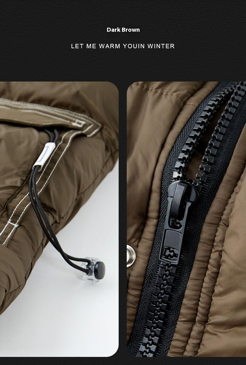 New Large Hooded Cotton Vest For Men, Thickened With Velvet For Autumn And Winter, Three Dimensional Pocket, Loose And Warm Vest_voghion.com