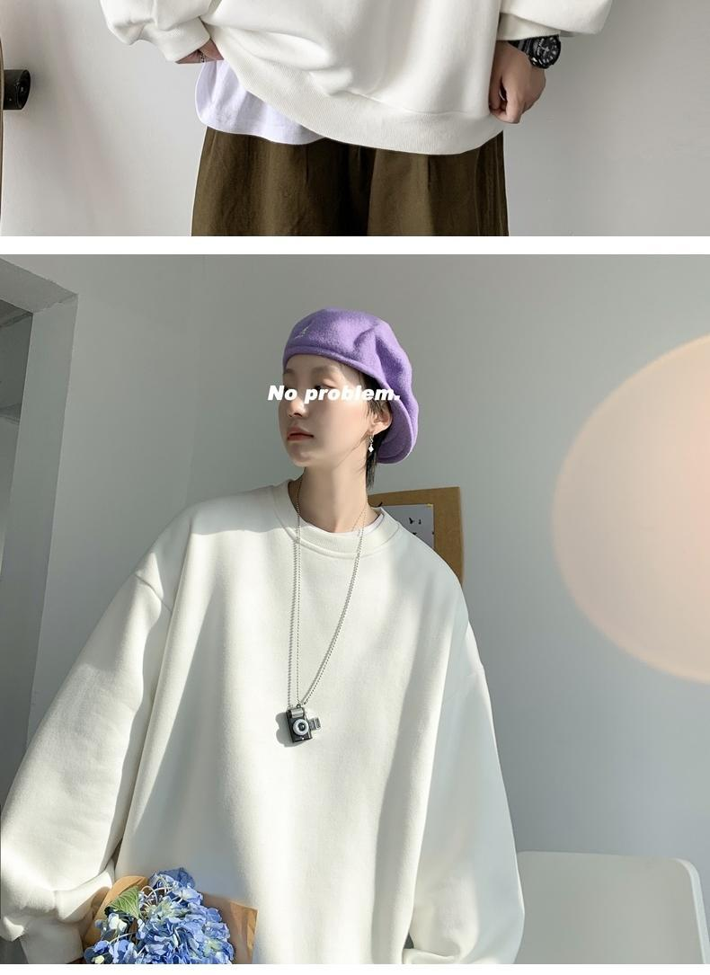 Männer Kleidung Hoodie Männliche Herbst Flut Ins Lose Top Frühling Und Herbst Sport High Street Crewneck Mantel Plankton Handsome_voghion.com