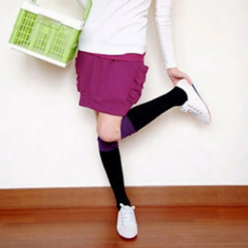 Donna primavera autunno sottile lungo tubo alto lavorato a maglia calzino calzini di cotone W020_voghion.com