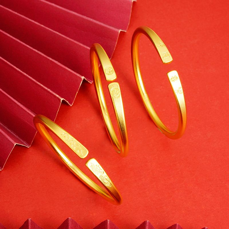 Bracciale antico vietnamita Fasha in oro Safe Joy, colore a lunga durata, anello aperto in lega di ottone, da donna_voghion.com