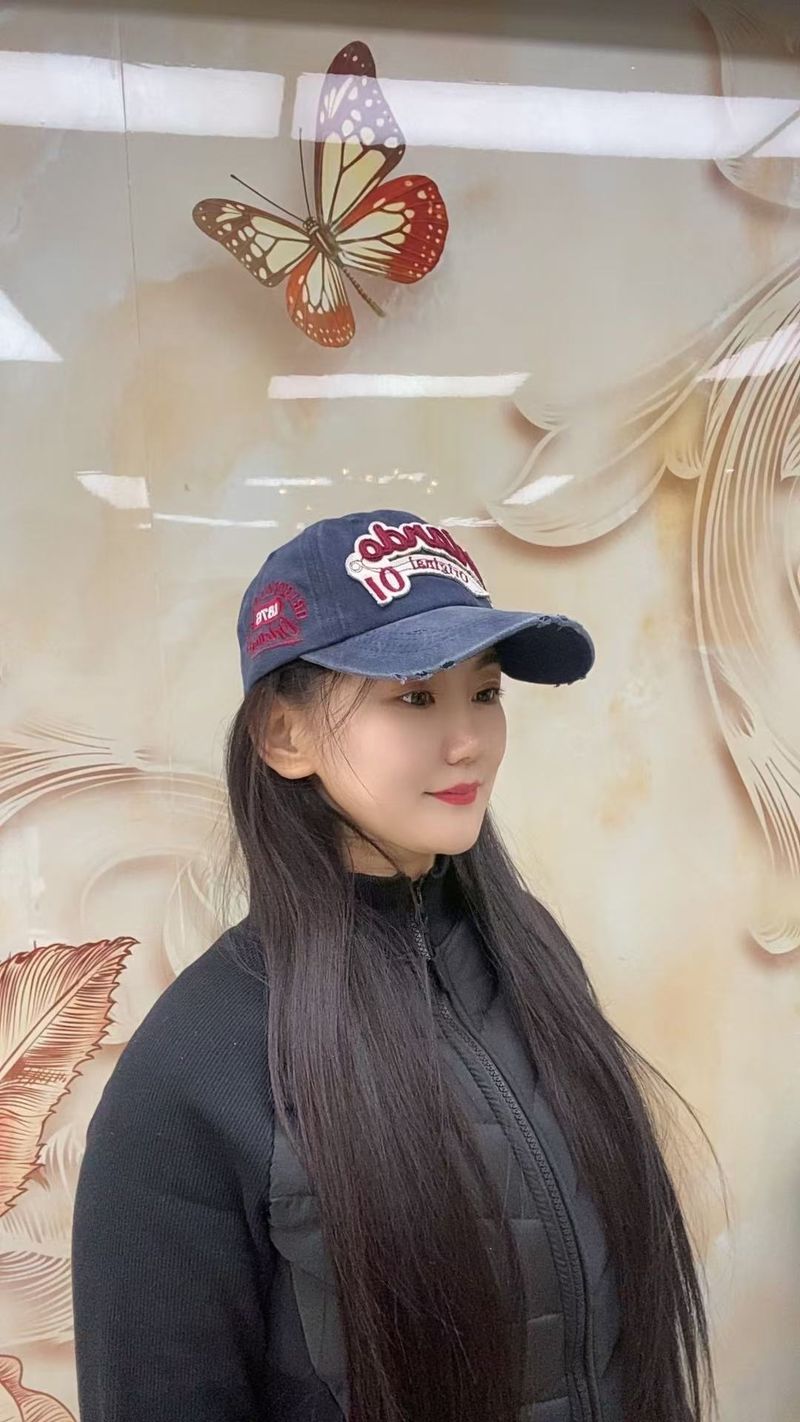 Cappellini da baseball da uomo, cappellini da baseball hip-hop, all'ingrosso, nuovi, stile casual, versatili, in denim, con lettere ricamate e pois._voghion.com