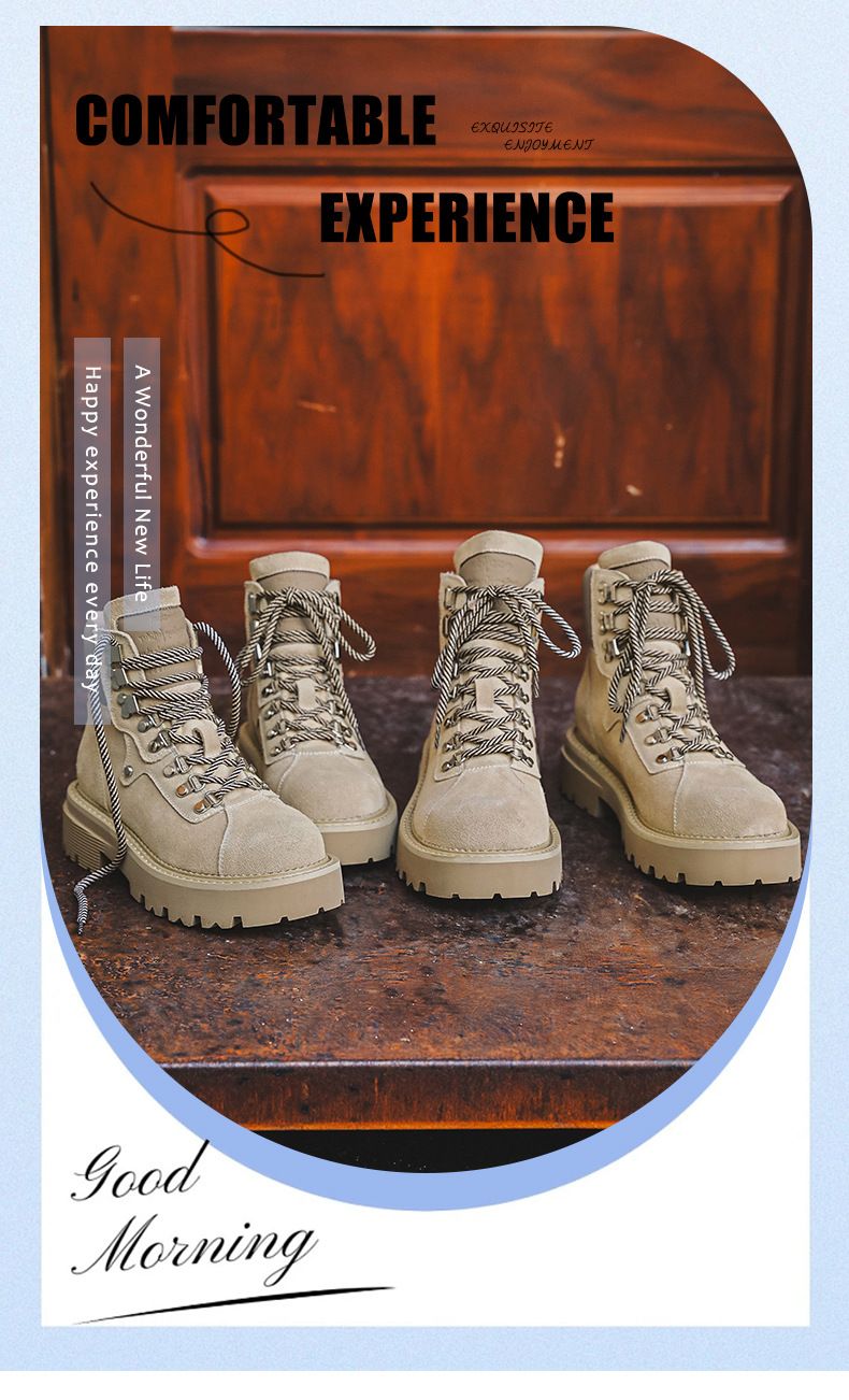 Cowhide Outdoor Tooling Boots Retro American Medium Tube Seven-hole Martin Boots Couple Thick-soled Heightening Desert Men_voghion.com