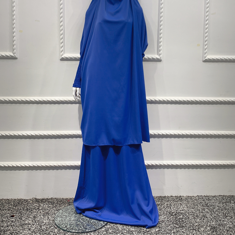 Large swing solid color robe suit dress _voghion.com