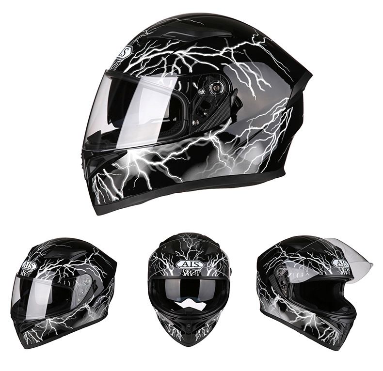 Casco da moto elettrico da uomo e da donna Aishi, copricasco integrale, personalità, estate, fresco, cavaliere, motocicletta con angolo Bluetooth_voghion.com