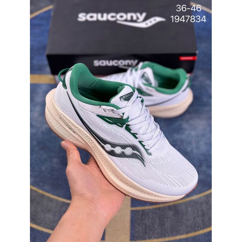 Saucony Victory 21 Thick-Soled Land Speed Shark Couple Racing Running Sports Shoes For Men And Women_voghion.com