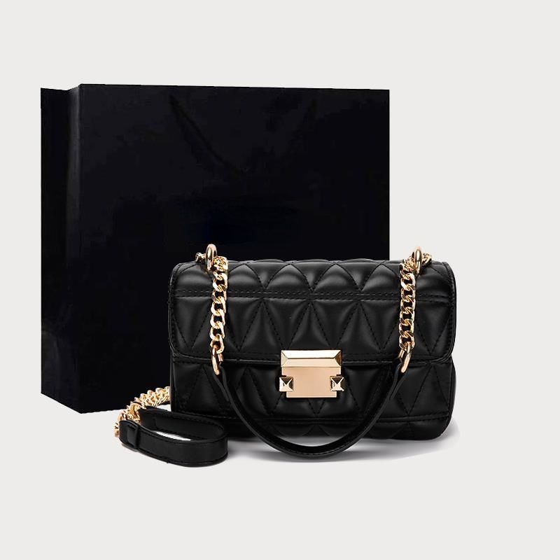 2024 New Brand Square Handbag Fashion Luxury Simple Pu Bag Women Leather Ladies Designer Clutch Lock Shoulder Bags_voghion.com