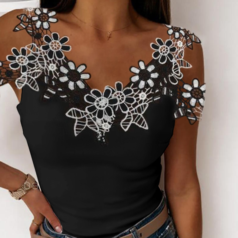 Blusa da donna colorata patchwork di pizzo_voghion.com