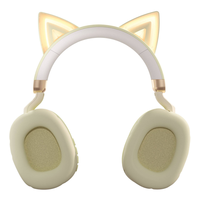 Novo fone de ouvido bluetooth com faixa de cabeça fofa, fone de ouvido bluetooth luminoso para jogos, aprendizado, jogos, crianças, sem fio, presente_voghion.com