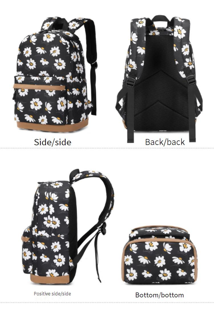 Kids Backpacks New Style Small Daisy Print Backpack For Women Small Fresh Large Capacity Student Schoolbag Light Campus Print Backpack For Women_voghion.com