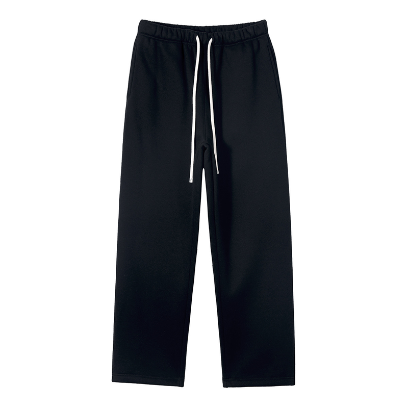Pantaloni della tuta da uomo foderati in pile – Joggers in misto cotone 350 g (vestibilità comoda, gamba dritta, pantaloni casual da strada per l'inverno, dalla S alla XXL)_voghion.com