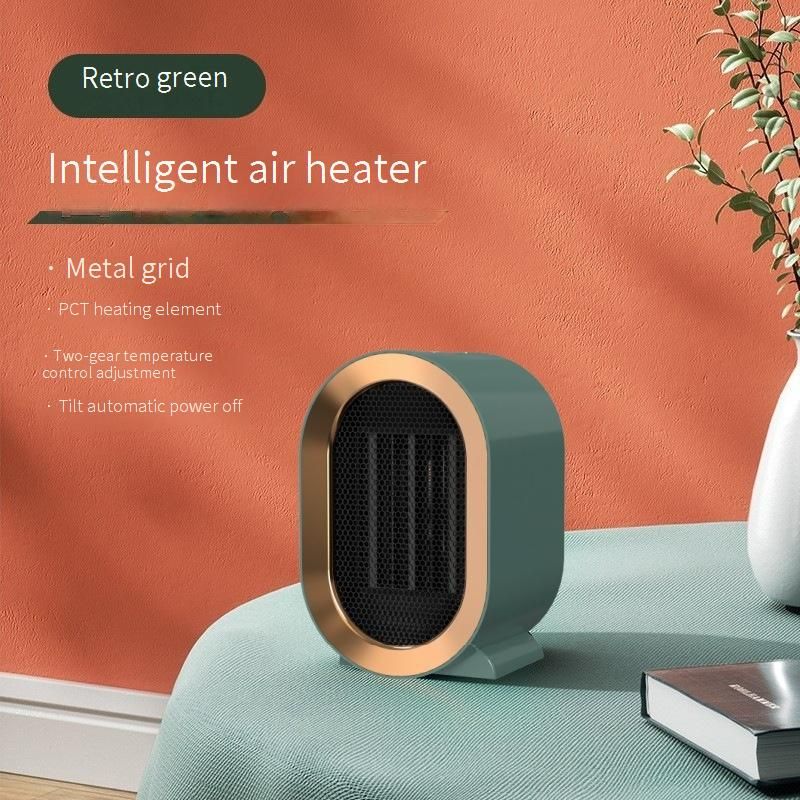Kompakter Keramik-PTC-Raumheizer 1200 W mit Kippschutz, 2 Heizstufen, leise und energieeffizient für den Einsatz am Schreibtisch im Homeoffice_voghion.com