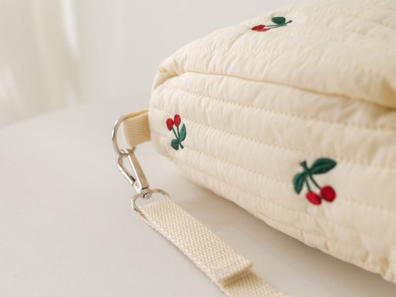 Borsa per pannolini in cotone Ins per passeggino Borsa appesa Articoli per bambini Pannolino Caddy Organizer Borsa per mamma Cerniera Carino Donne Borse per il trucco Bambini_voghion.com