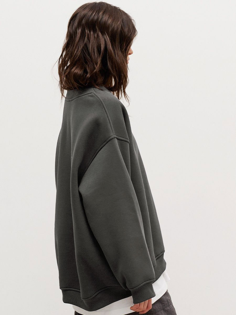 Robe femme col rond sweat à capuche ample femme_voghion.com