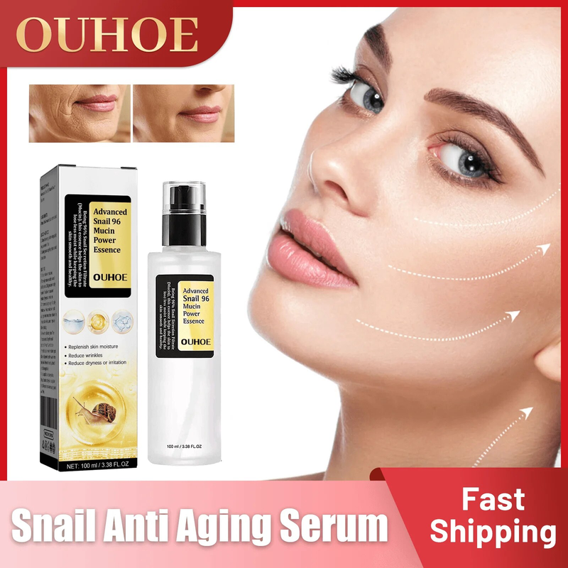 Mucina di lumaca Potere Riparatore Essenza Anti Invecchiamento Siero Viso Macchie scure Trattamento dell'acne Ridurre i pori Nutriente Cura della pelle sensibile_voghion.com