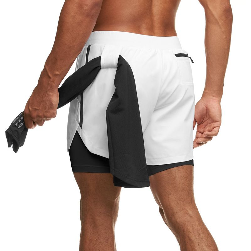 Men's Running Shorts With Built-In Liner – Gym & Beach 5-Inch Workout Shorts For Muscle Training (Breathable & Quick-Dry) – Athletic Casual Wear_voghion.com