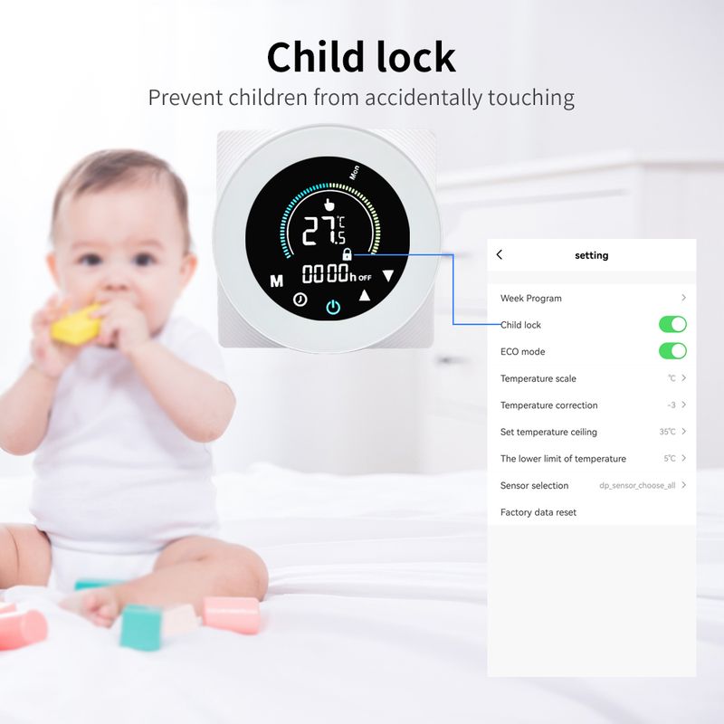 Thermostat intelligent Tuya Smart Life ZigBee, interrupteur, pour chauffage de chaudière à eau et à gaz, 110 V, 240 V, compatible avec Alexa et Google_voghion.com