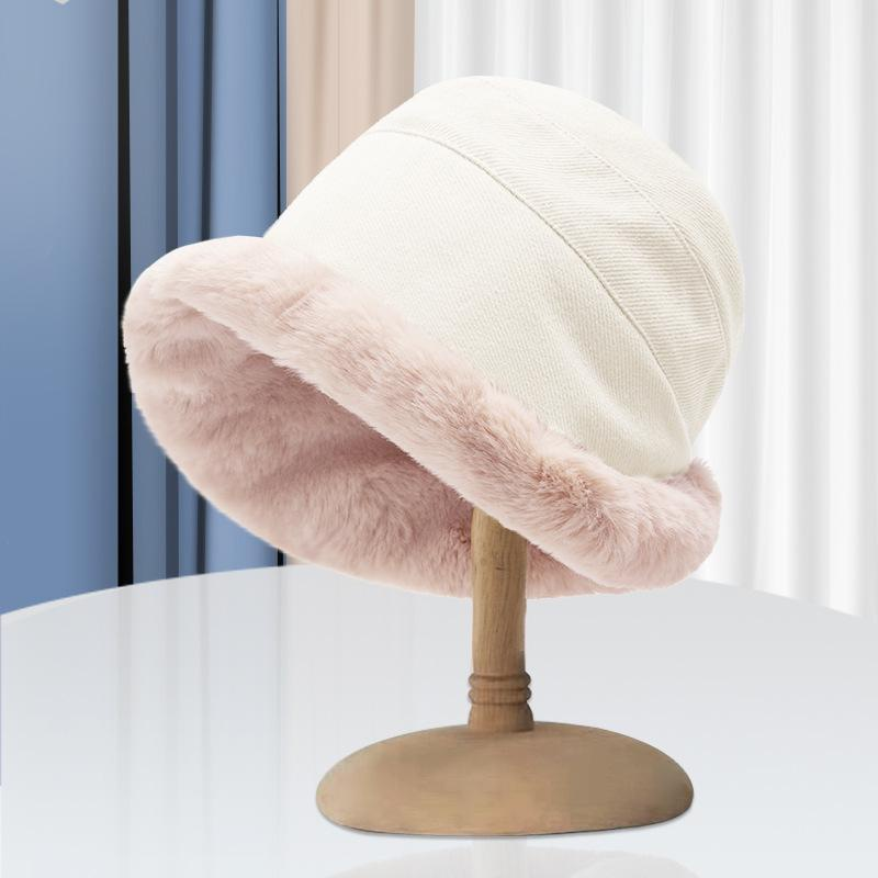 TGOGO Winter-Thermo-Eimerhut aus Pelzplüsch, verdickter Ohrenschutz, Fischermütze, wärmer, für Frauen, Weihnachtsgeschenk_voghion.com
