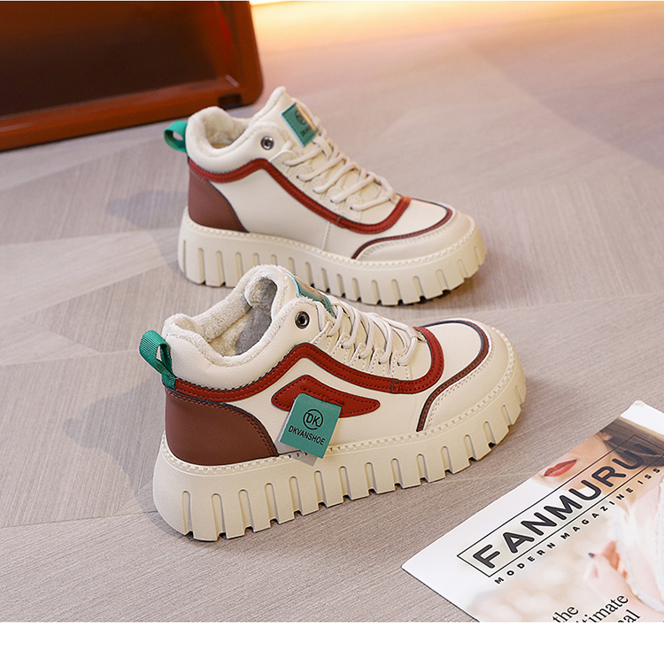 Fleece casual shoes muffin sole women's shoes_voghion.com