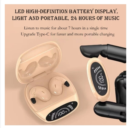 List Invisible Sleep Earphone Wireless Bluetooth 5.3 TWS Stereo Noise Cancelling Mini Waterproof Earbuds Ultra Long_voghion.com