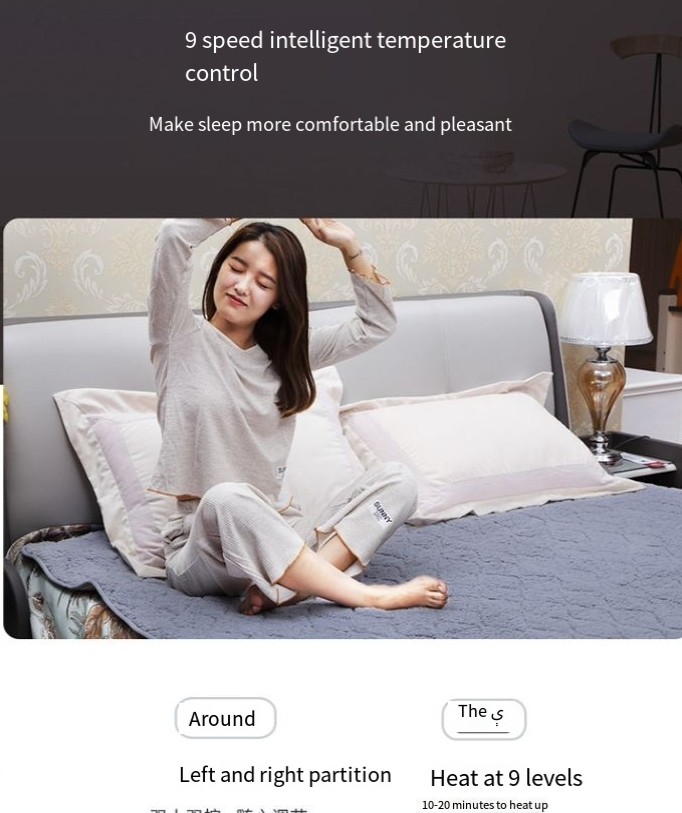 Arctic electric blanket double double control temperature intelligent timing winter mite removal electric mattress warm heating home fixed_voghion.com